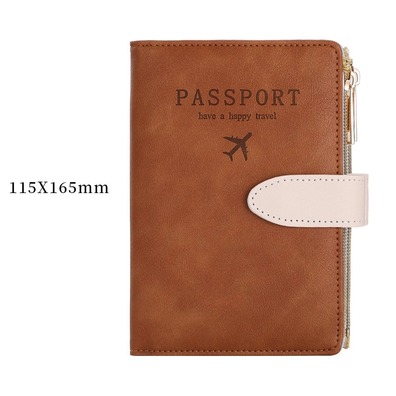 Unisex Letter Airplane Pu Leather Zipper Hidden Buckle Wallets
