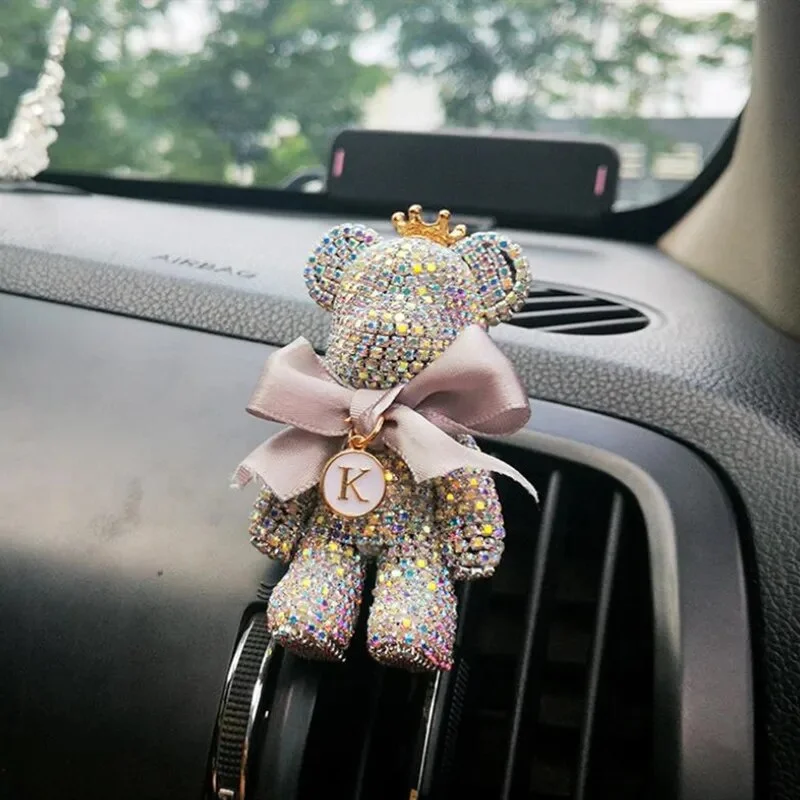 car interior decorations car air conditioning aroma long time fragance violent crystal bear air outlet fresher