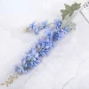 2 Stems Blue Purple Pink Flocking Delphinium Artificial Flower