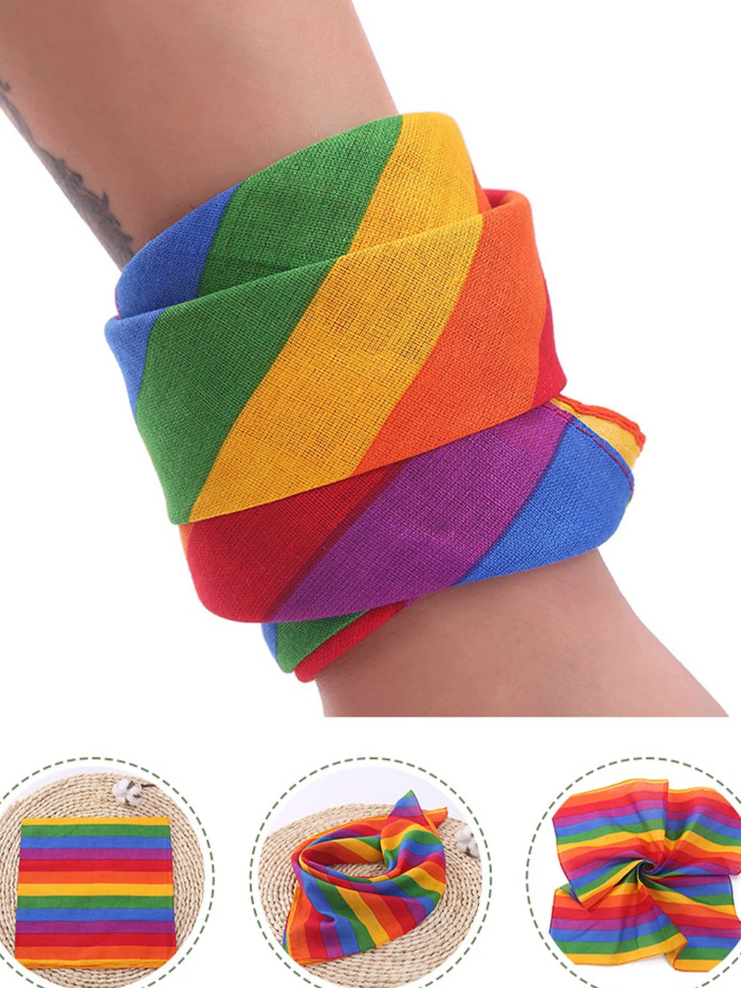 Rainbow Square Scarf Outdoor Variety Square Scarf Head Scarf