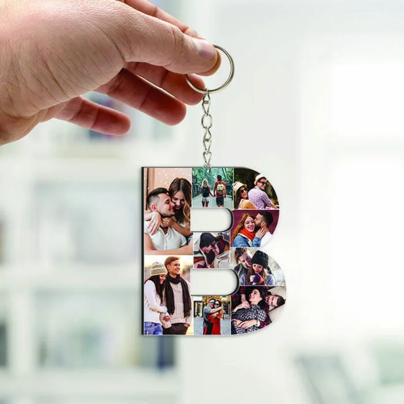 Personalized Photo Letter Keychain