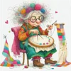 Weird Sewing Granny-11CT Stamped Cross Stitch 40*40cm/15.75*15.75in tapestrymarket