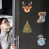 6Pcs DIY Christmas Biscuit Acrylic Diamond Painting Fidget Magnet