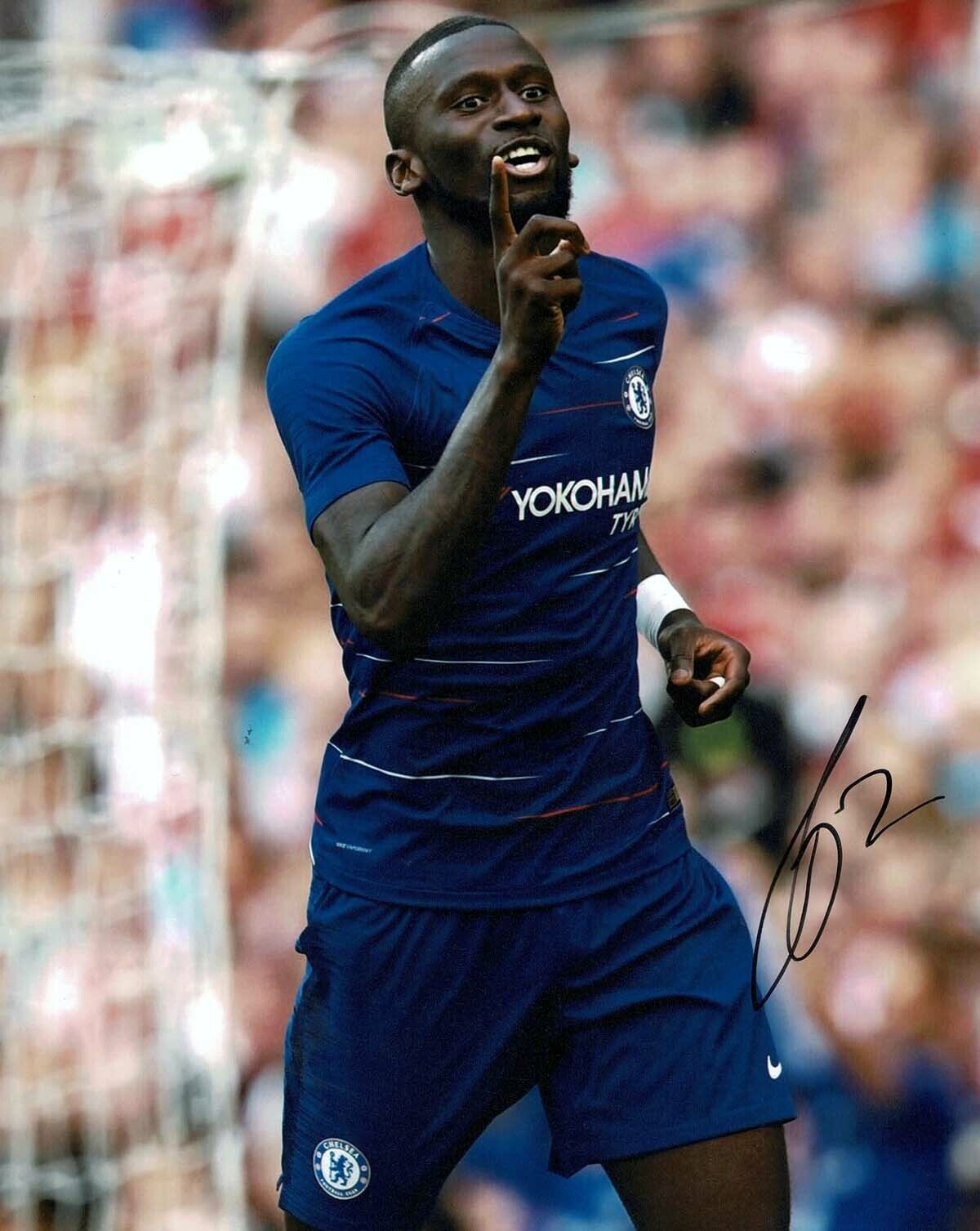 Antonio RUDIGER Signed Autograph 12x8 Photo Poster painting 2 AFTAL COA Chelsea Premier League