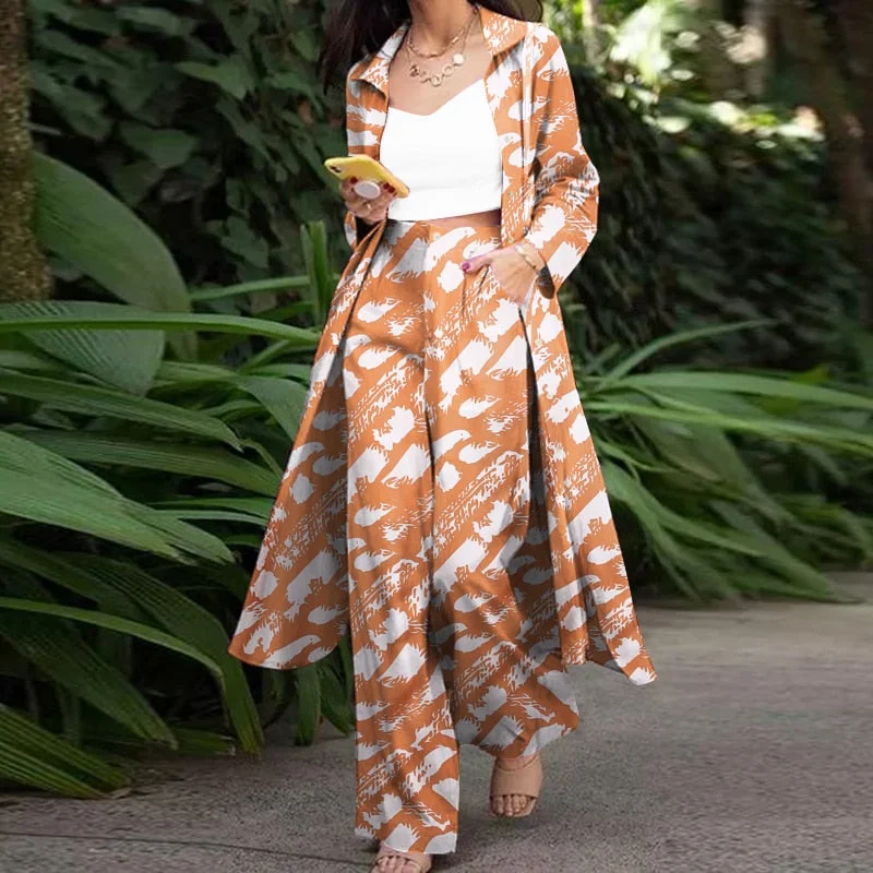 ZANZEA Fashion Long Sleeve Shirt 2PCS Women Suits Autumn Matching Sets Solid Loose Pant Sets Casual Wide Leg Trousers Oversized