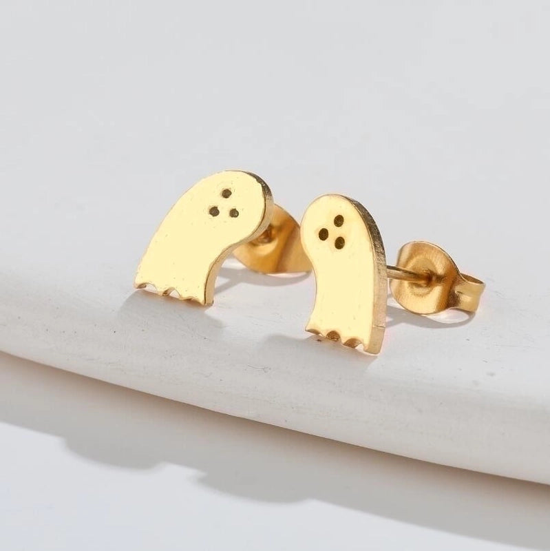 1 Pair Fashion Dog Dinosaur Giraffe 304 Stainless Steel 18K Gold Plated Ear Studs