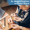 (US Only)5X Neck Wear Magnifying Glass 13cm for Reading Sewing Needlepoint (Black)