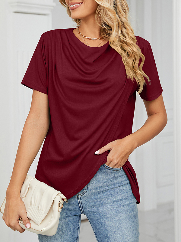 Side Pleated Twist T-shirt