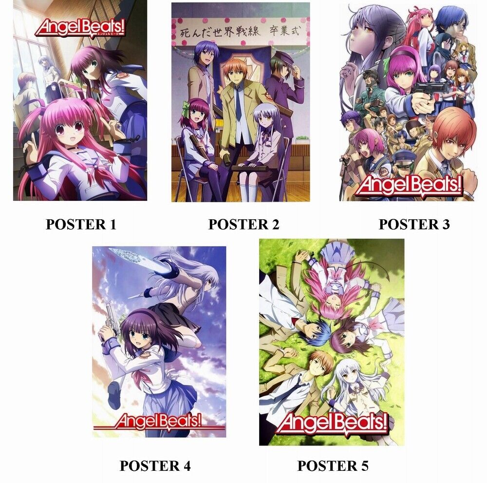 ANGEL BEATS! - ANIME - 5 Photo Poster painting POSTERS - PRINTS - INSERTS PERFECT FOR FRAMING