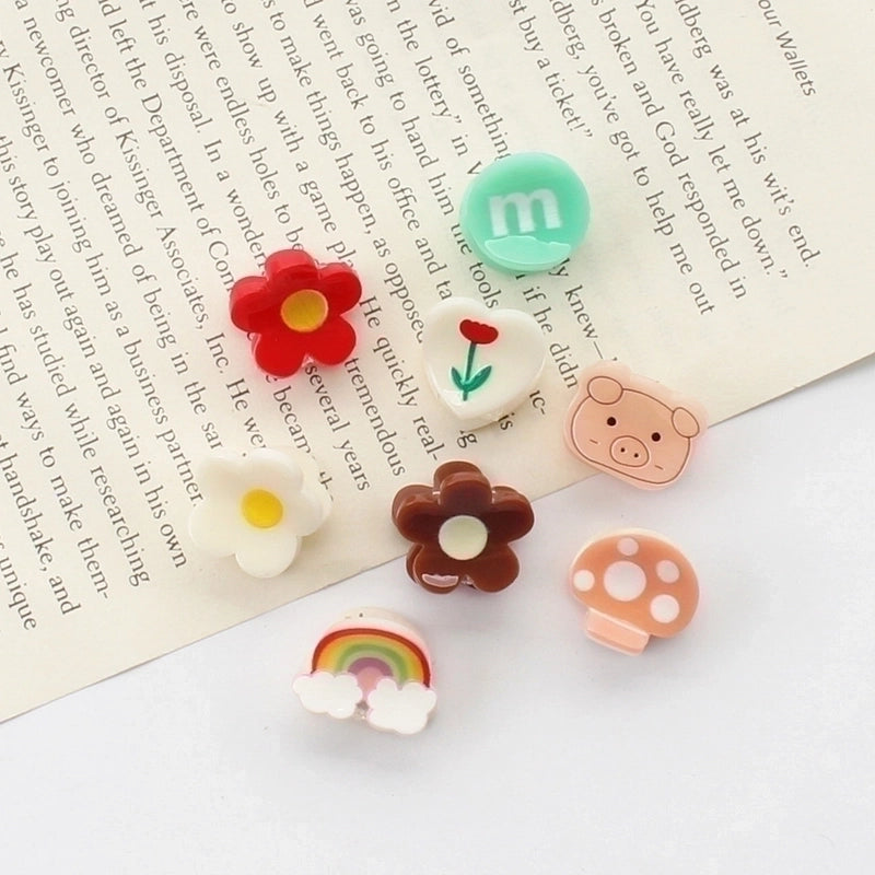 Cute Rabbit Bear Flower Arylic Hair Clip 1 Piece