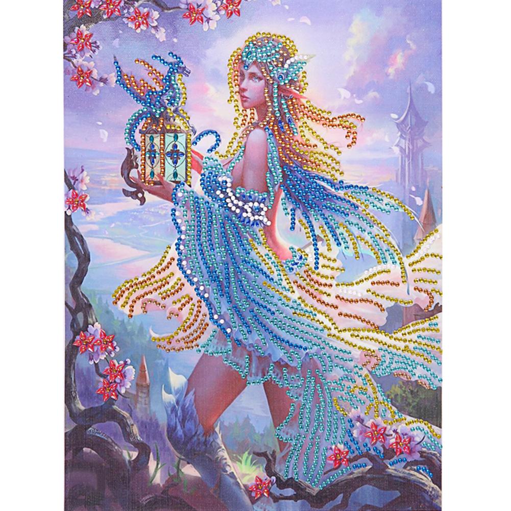 

Lantern Goddess-Special Shaped Diamond Painting-30*40CM, 501 Original