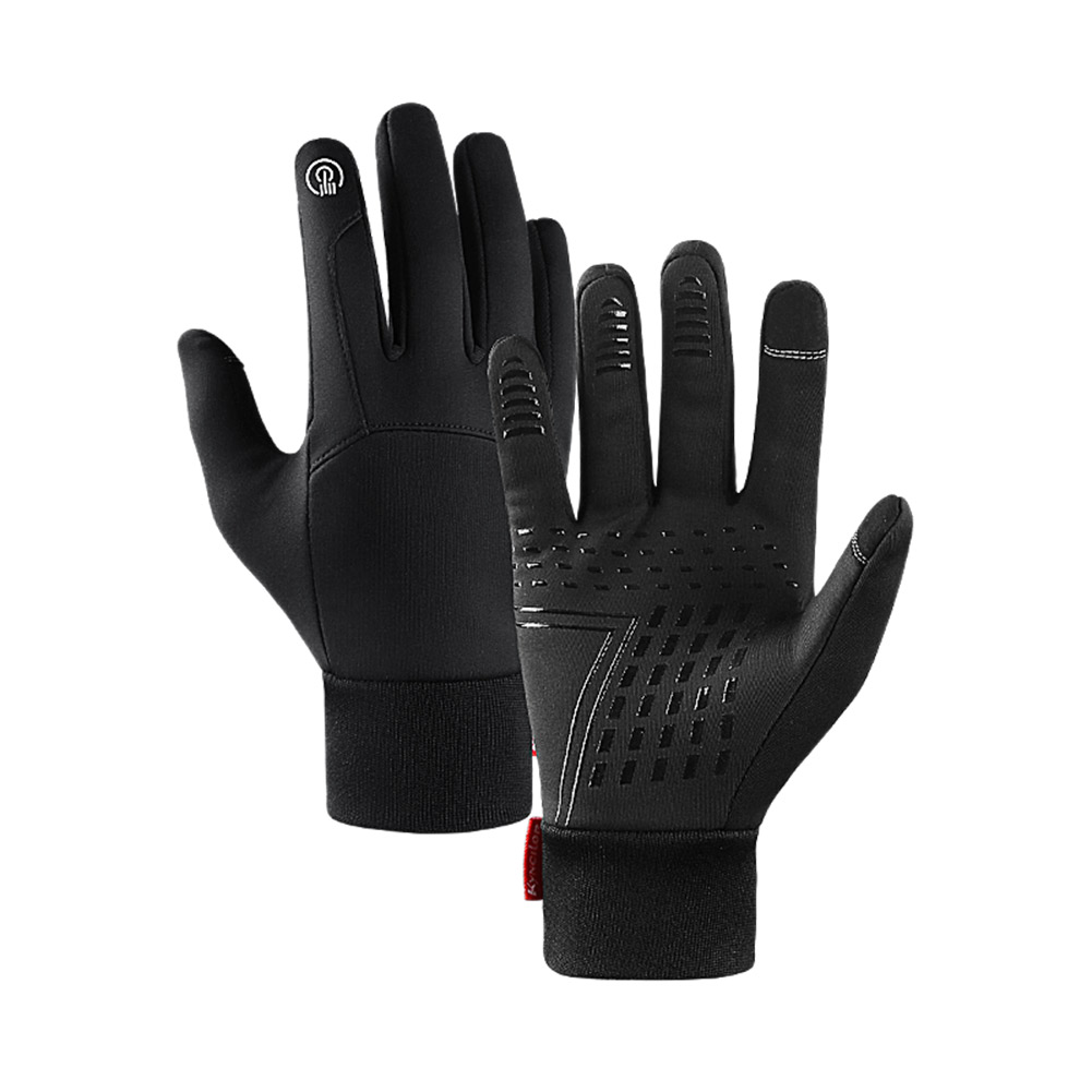 

Anti-slip Warm Fleece Cycling Gloves Climbing Touch Screen Gloves Black, Xl code, 501 Original