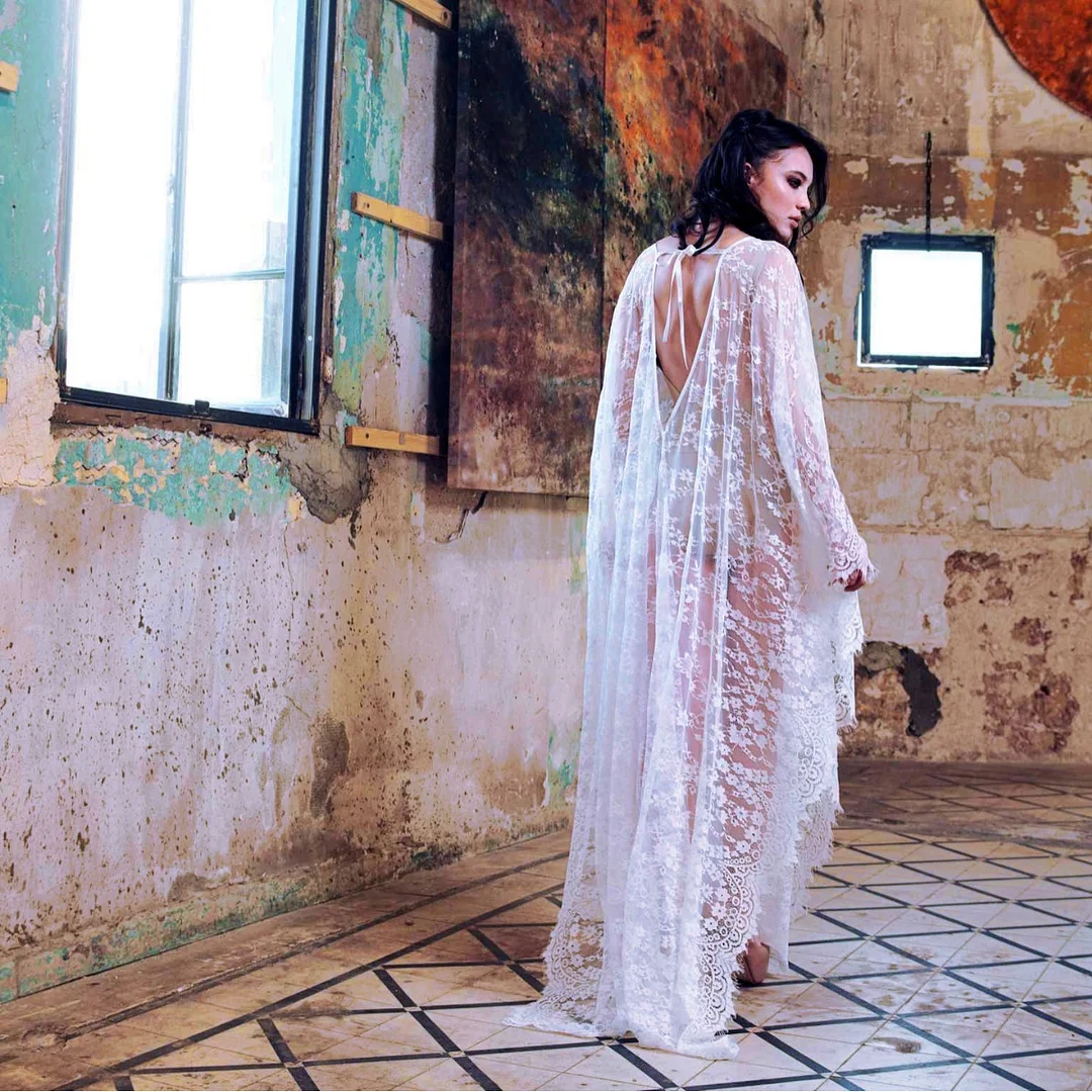 Uveng Uveng Size Gown Loose Lace Dress Beach Smock Dress Pregnant Woman Photo Robe