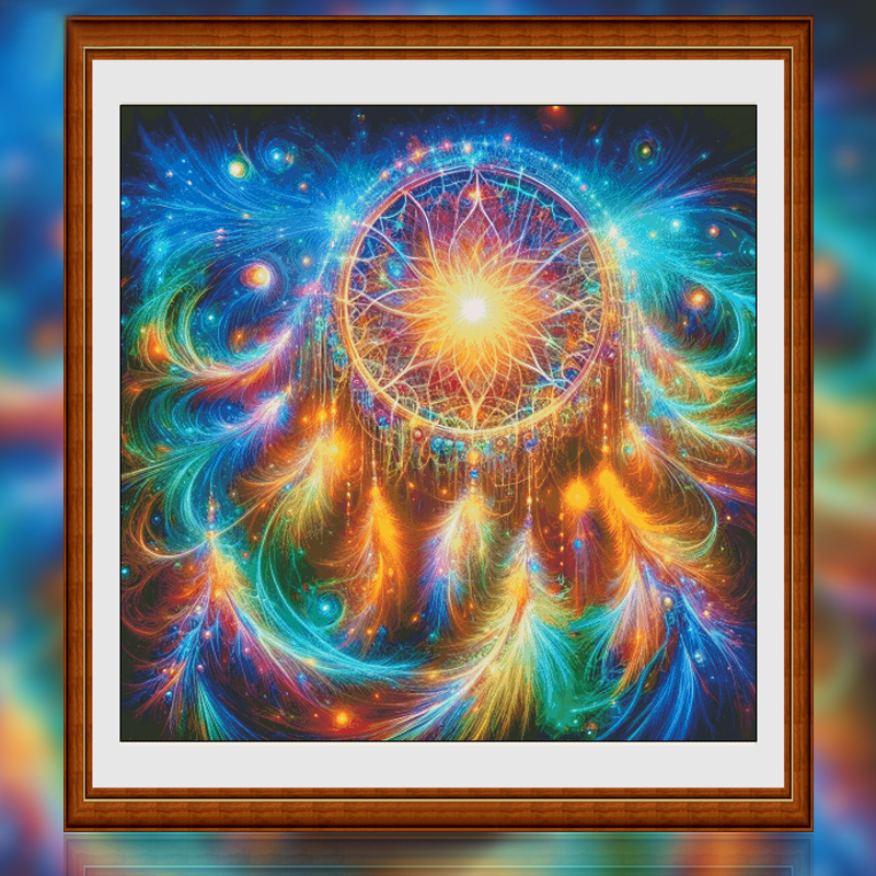 【Fairy Brand】Starry Sky Dream Catcher Full 14CT Pre-stamped Canvas(101*101cm) 163 Colors Egyptian Cotton Cross Stitch