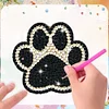 8pcs DIY Cat Paw Diamond Painting Acrylic Fridge Magnet