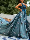 Gorgeous Embellished Embroidered Split-Joint  Evening  Maxi Dress 