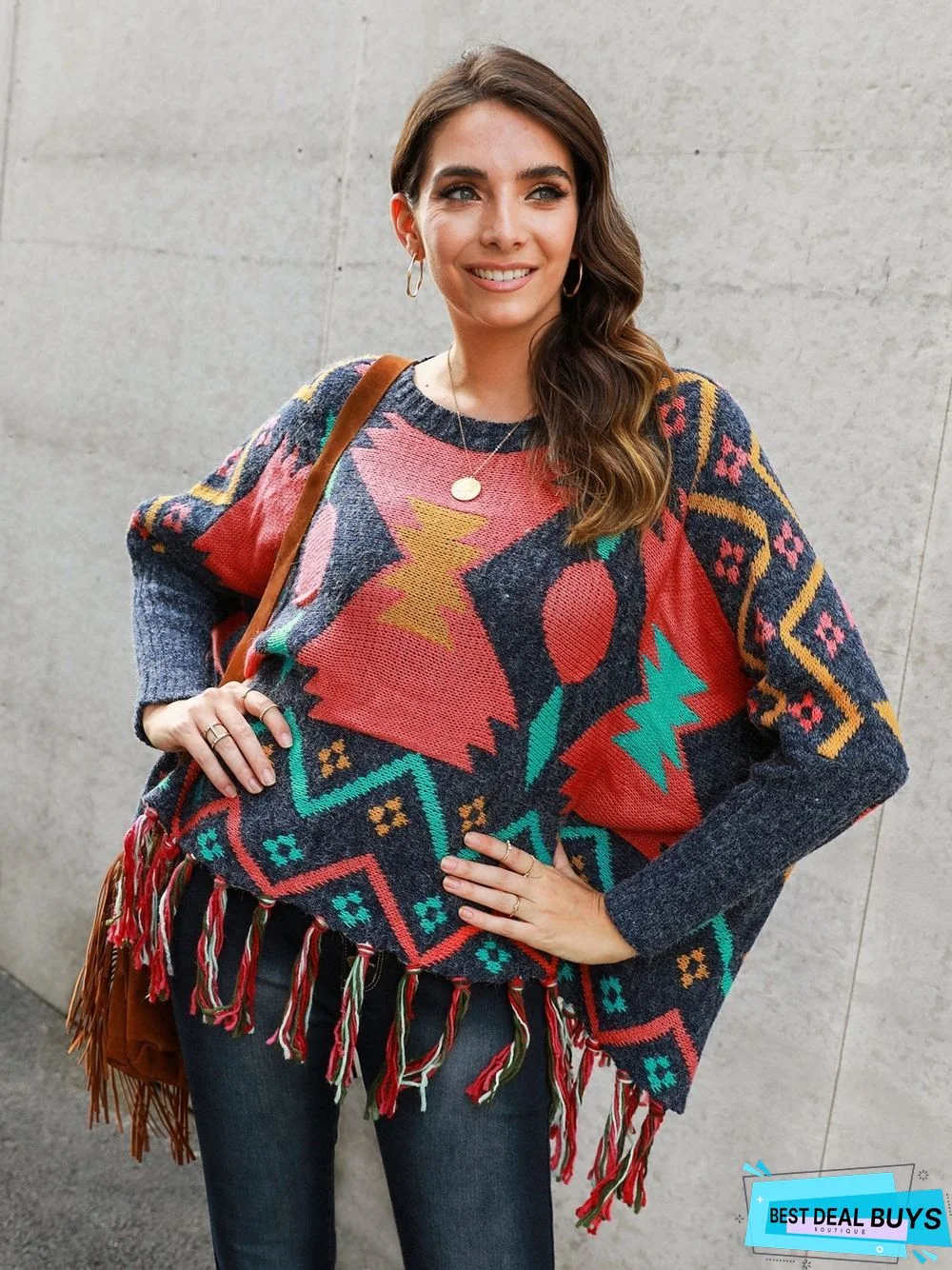 Shift Long Sleeve Tribal Boho Sweater