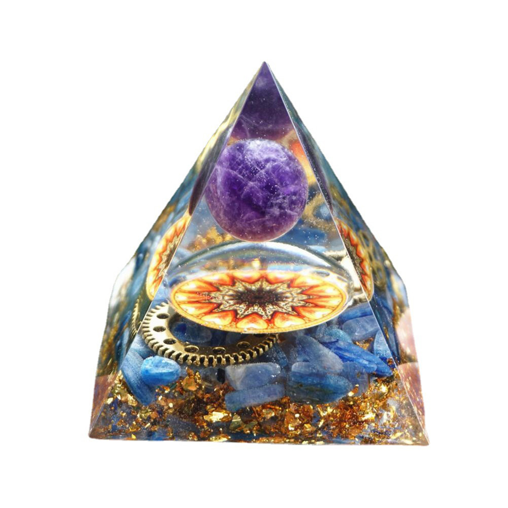 

5cm Natural Orgonite Pyramid Chakra, 501 Original