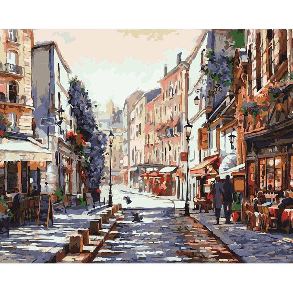 

40x50cm - Paint By Numbers Business Street, 501 Original