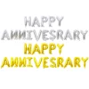 16" HAPPY ANNIVERSARY Letters Aluminum Balloons Marriage Anniversary Store Celebration Party Decors