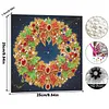 DIY Special Shape Diamond Painting Pearl Art With Inner Frame Kit 25x25cm(Christmas wreath)