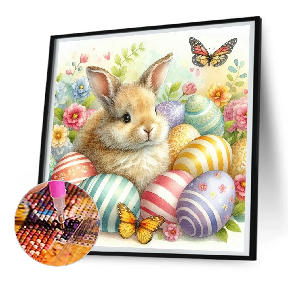 Diamond Painting - Full Round Drill - Easter Bunny(Canvas|30*30cm)