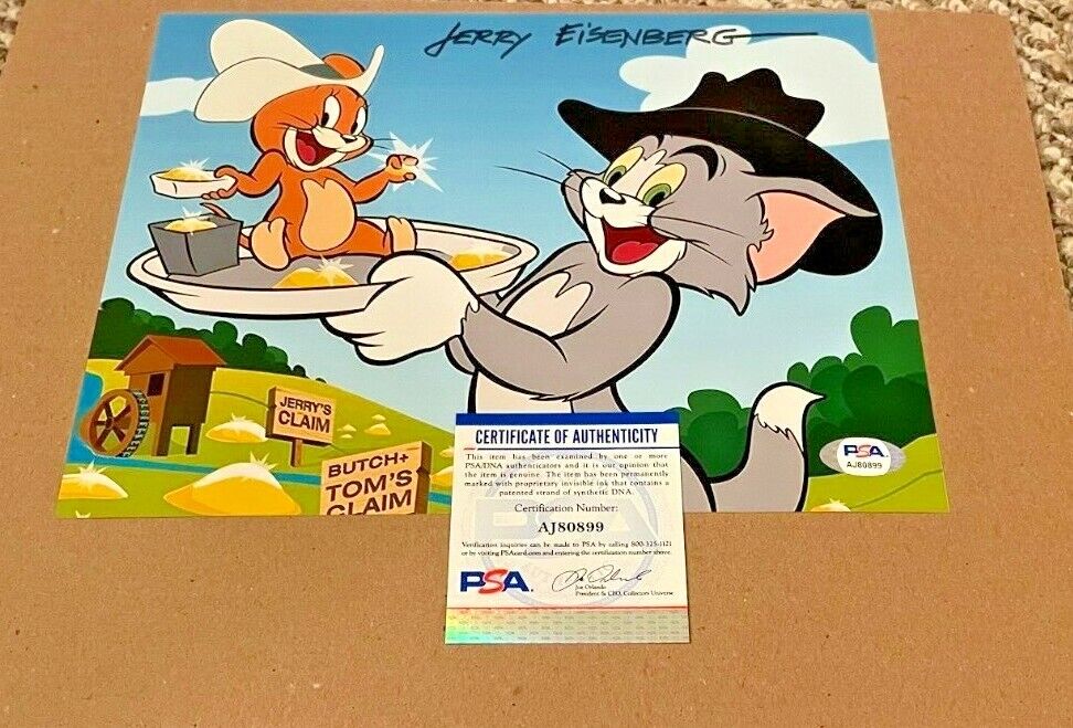 JERRY EISENBERG SIGNED TOM AND JERRY CARTOON 8X10 Photo Poster painting PSA/DNA #2