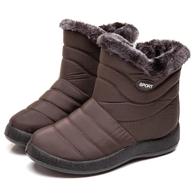 Women Boots Waterproof Snow Boots Female Plush Winter Boots Women Warm Ankle Botas Mujer Winter Shoes Woman Plus Size 43