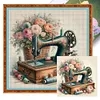Flower Sewing Machine-11CT Stamped Cross Stitch 45*45cm/17.72*17.72in tapestrymarket