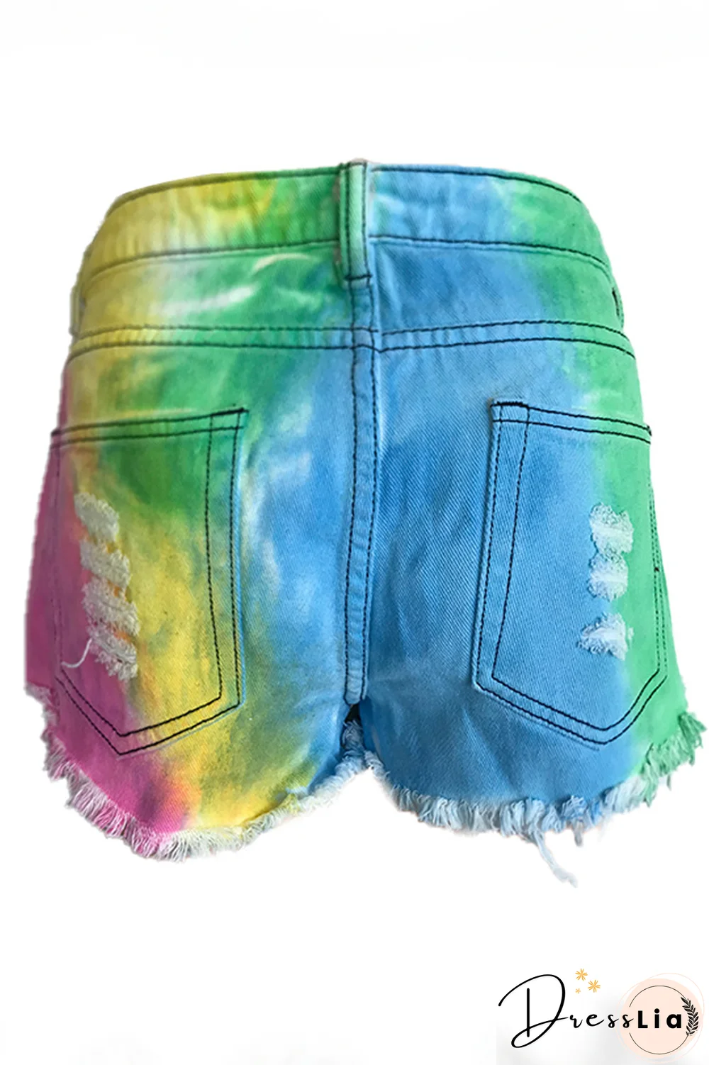 Denim Tassel Multicolor High Waist Casual Shorts