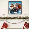 Diamond Painting-DIY Full Round Drill Motorcycle Santa(40*40CM）