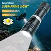 LED Dive Light Waterproof Scuba Diving Flashlight Underwater Light for Diving