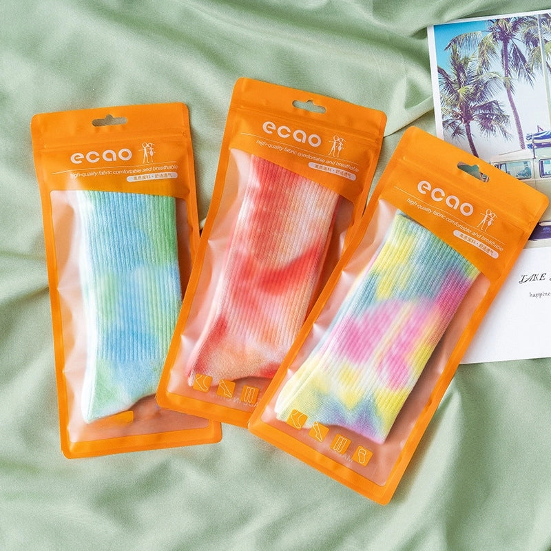 Tie-dyed Mid-tube Cotton Socks Street Trendy Socks Socks Women’s Gradient Fashion Sports Personality Tide