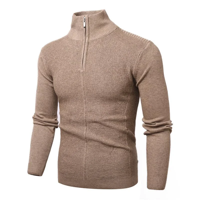 Men's Loose Thickened Collar Cardigan Zipper Sweater