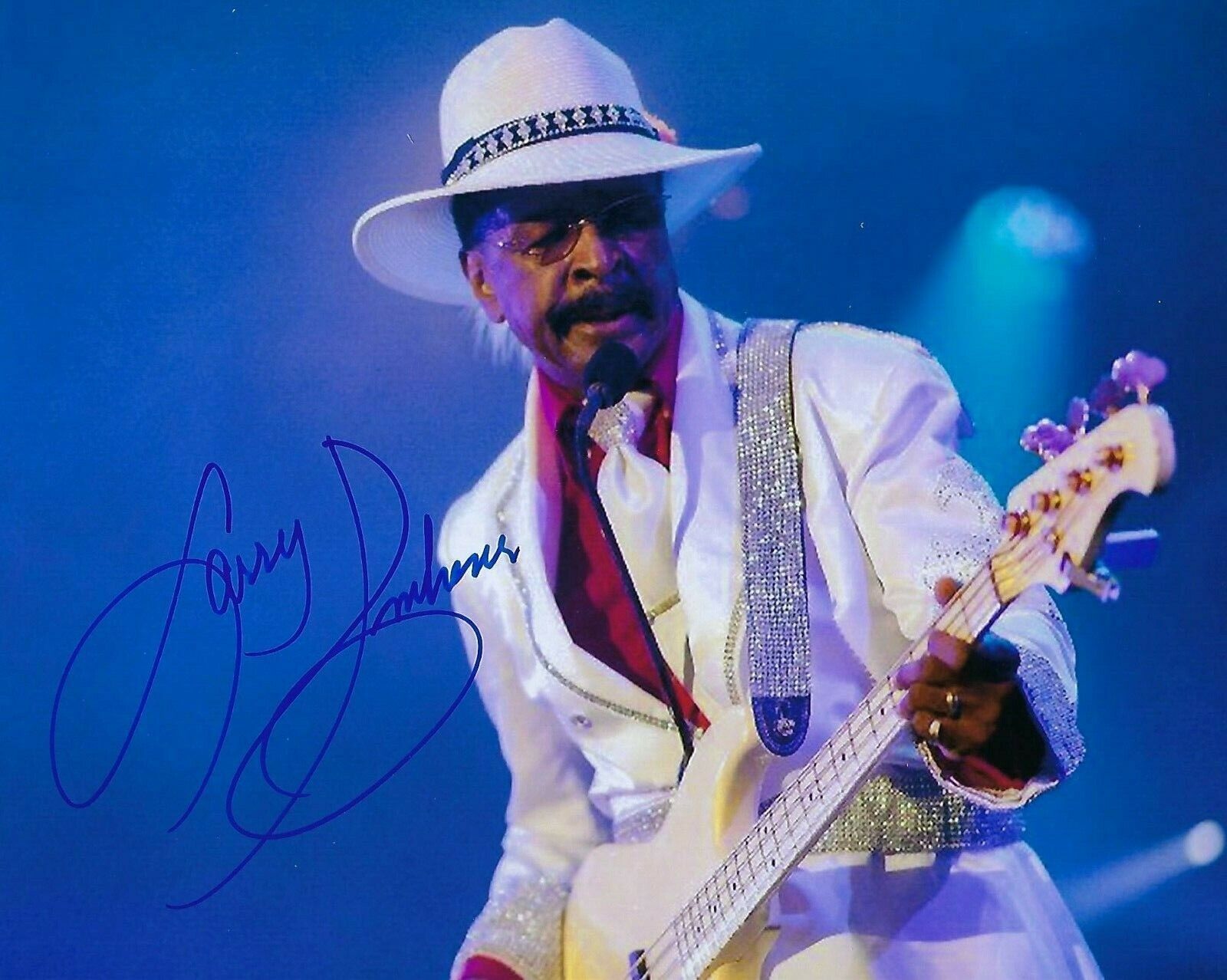 GFA Sly & the Family Stone * LARRY GRAHAM * Signed 8x10 Photo Poster painting L8 COA