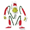 5PCS Arm Leg Head Ornaments Holder Grinch Xmas for Xmas Party for Christmas Tree
