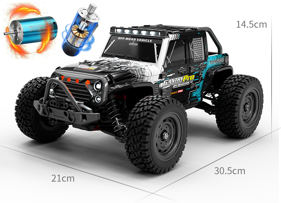 Tegooe 116 Scale High Speed RC Off-Road Racing Truck - 4WD Remote Control Toy