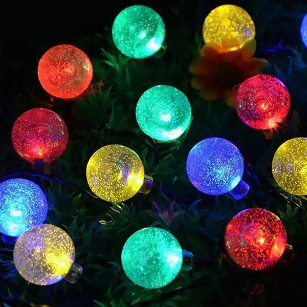 30 LED Solar Bubble Beads Patio String Lights