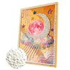 (30x40cm)DIY Pearl Painting Framed Fantasy Moon Handmade Pearl Material Art Kit Living Room Decor
