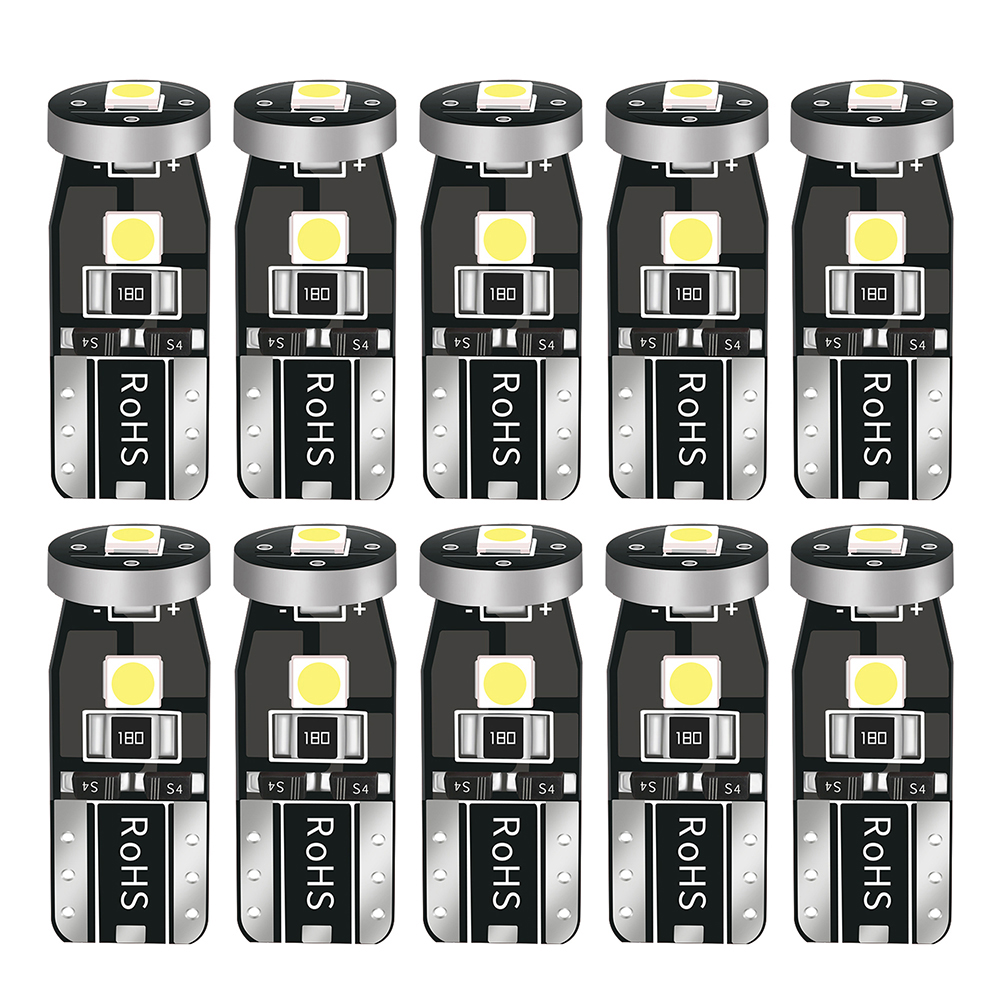

10pcs T10 3030 3SMD LED Wedge Car Clearance Light Bulbs, Blue, 501 Original