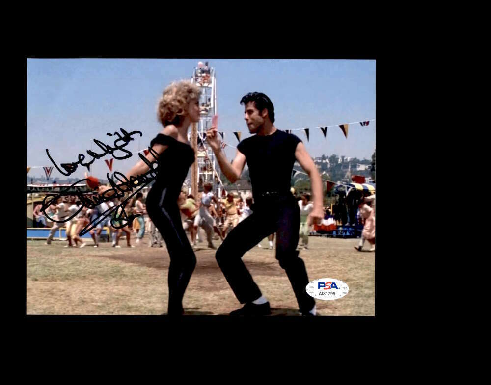 Olivia Newton John PSA DNA Coa Signed 6x9 Grease Photo Poster painting Certified Autograph