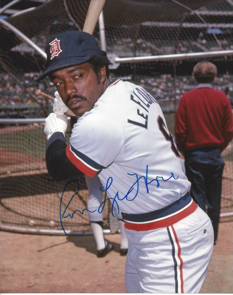 Ron LeFlore autographed 8x10 Detroit Tigers#3