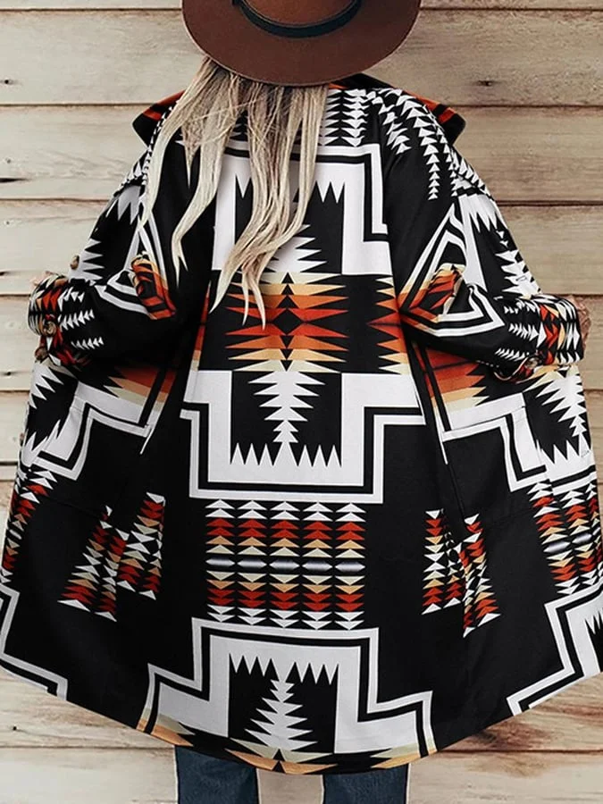 Women's Vintage Western Aztec Coat
