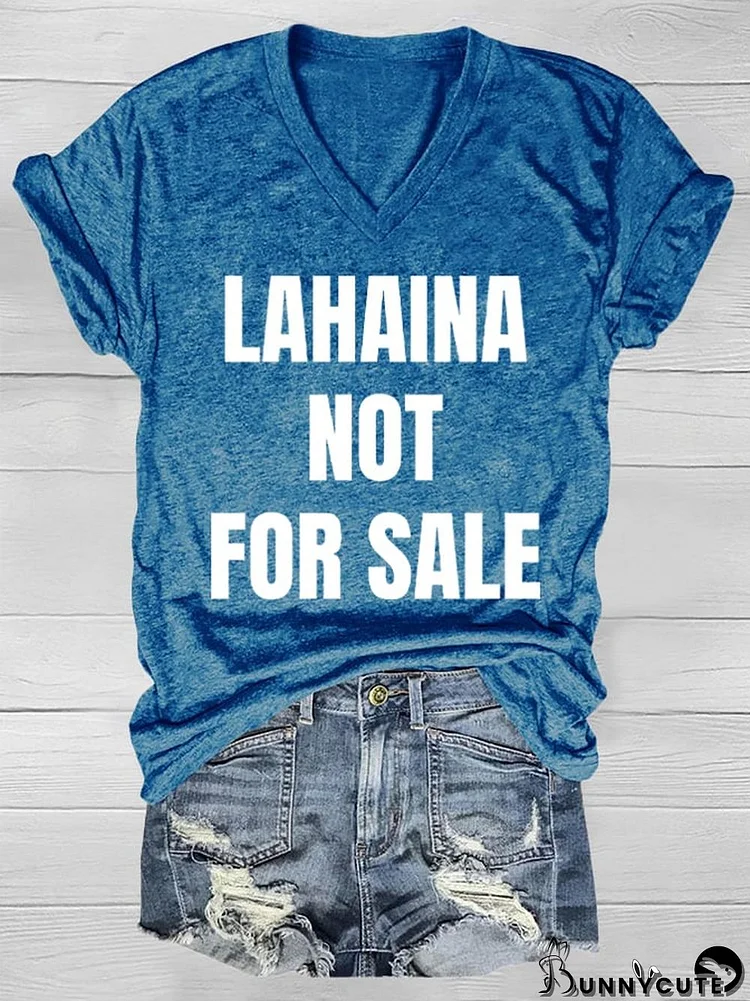 V-neck Retro Lahaina Not For Sale Print T-Shirt