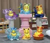 Eevee Family Cosplay Pikachu Enjoying Afternoon Tea Set - Pokemon Resin Statue - QN Studios
