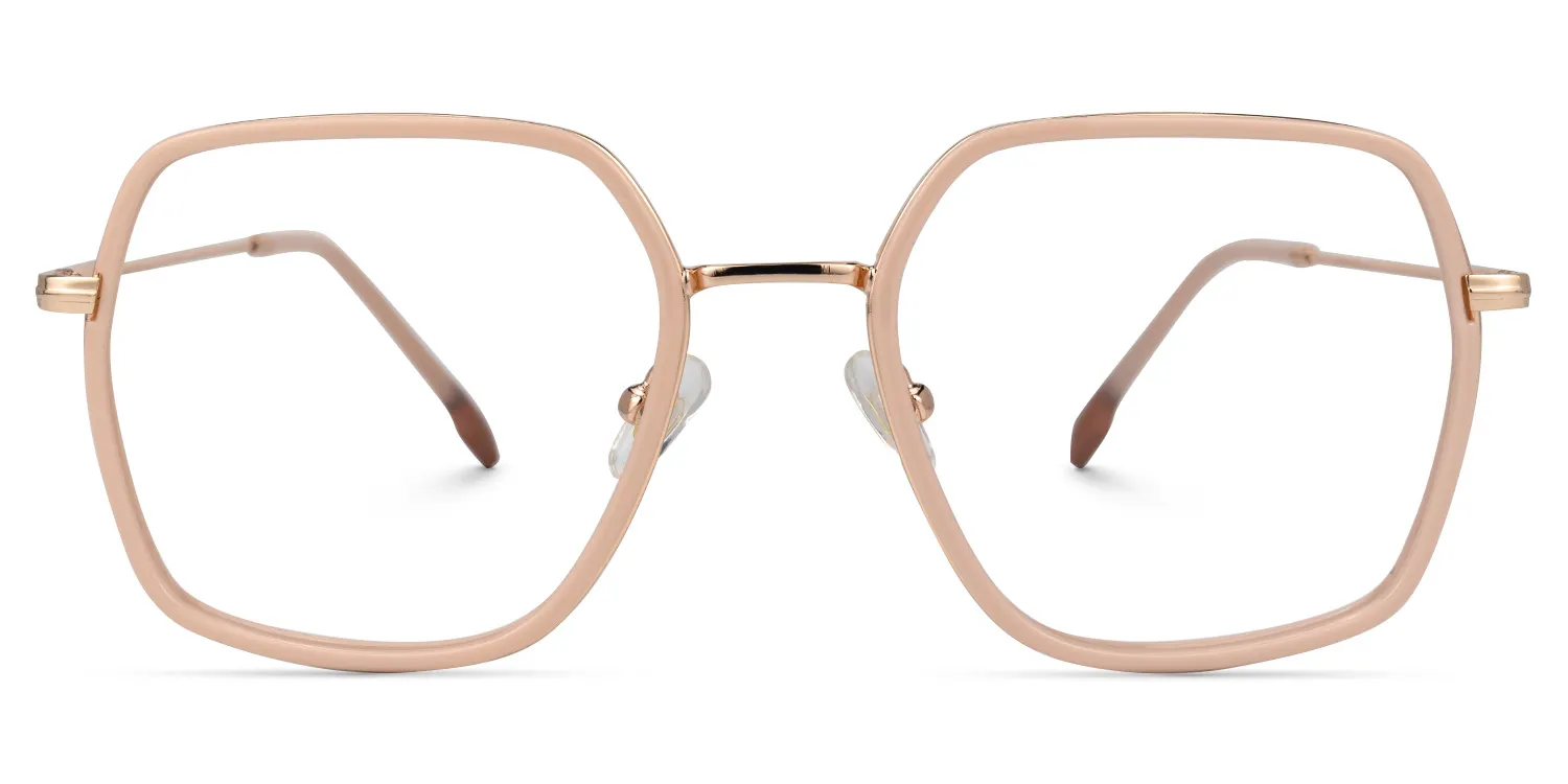 Wendi Champagner Quadratisch Brille Champagner