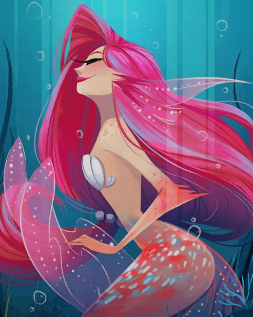

Beautiful Mermaid – Paint By Numbers - 40*50CM, 501 Original