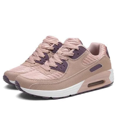 2021 Sneakers Women Casual Breathable Sport Shoes Lace Up Loafers Ladies heighten Sneakers New Outdoor Walking Running Shoes