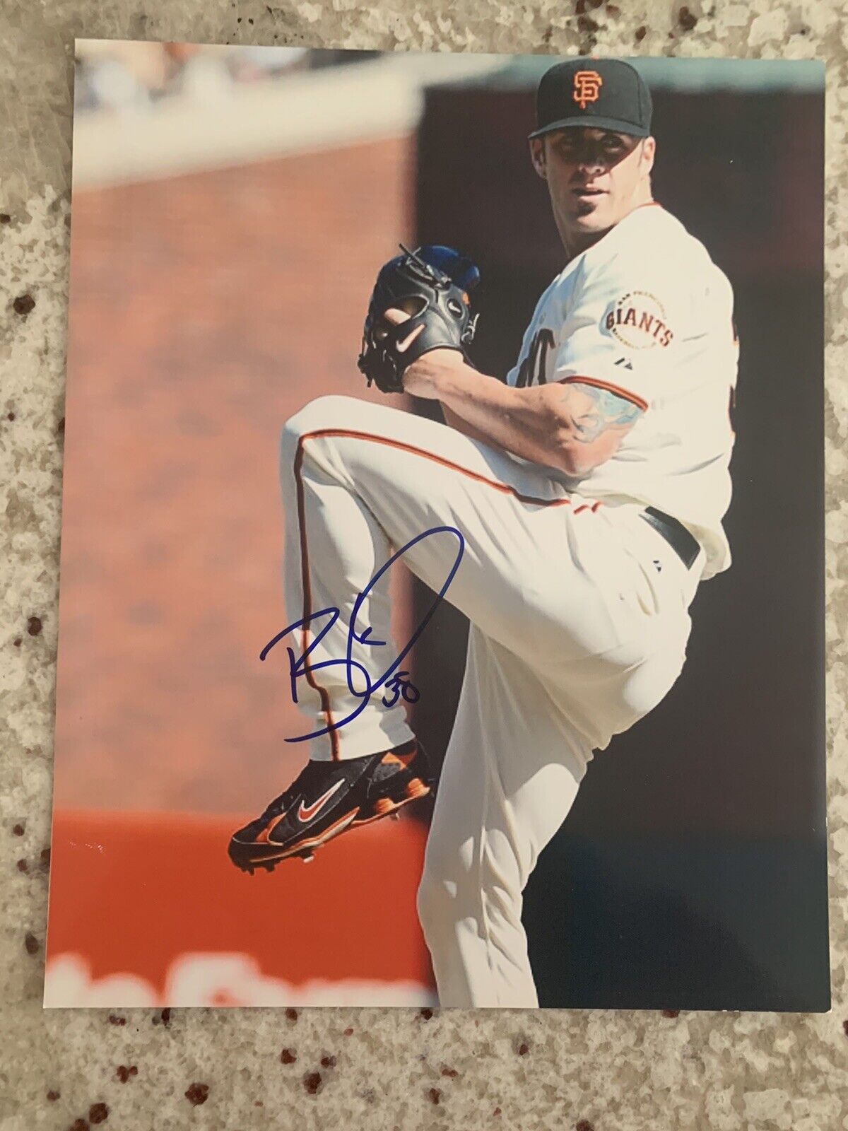 Brian Wilson Signed San Francisco Giants 8x10 Photo Poster painting