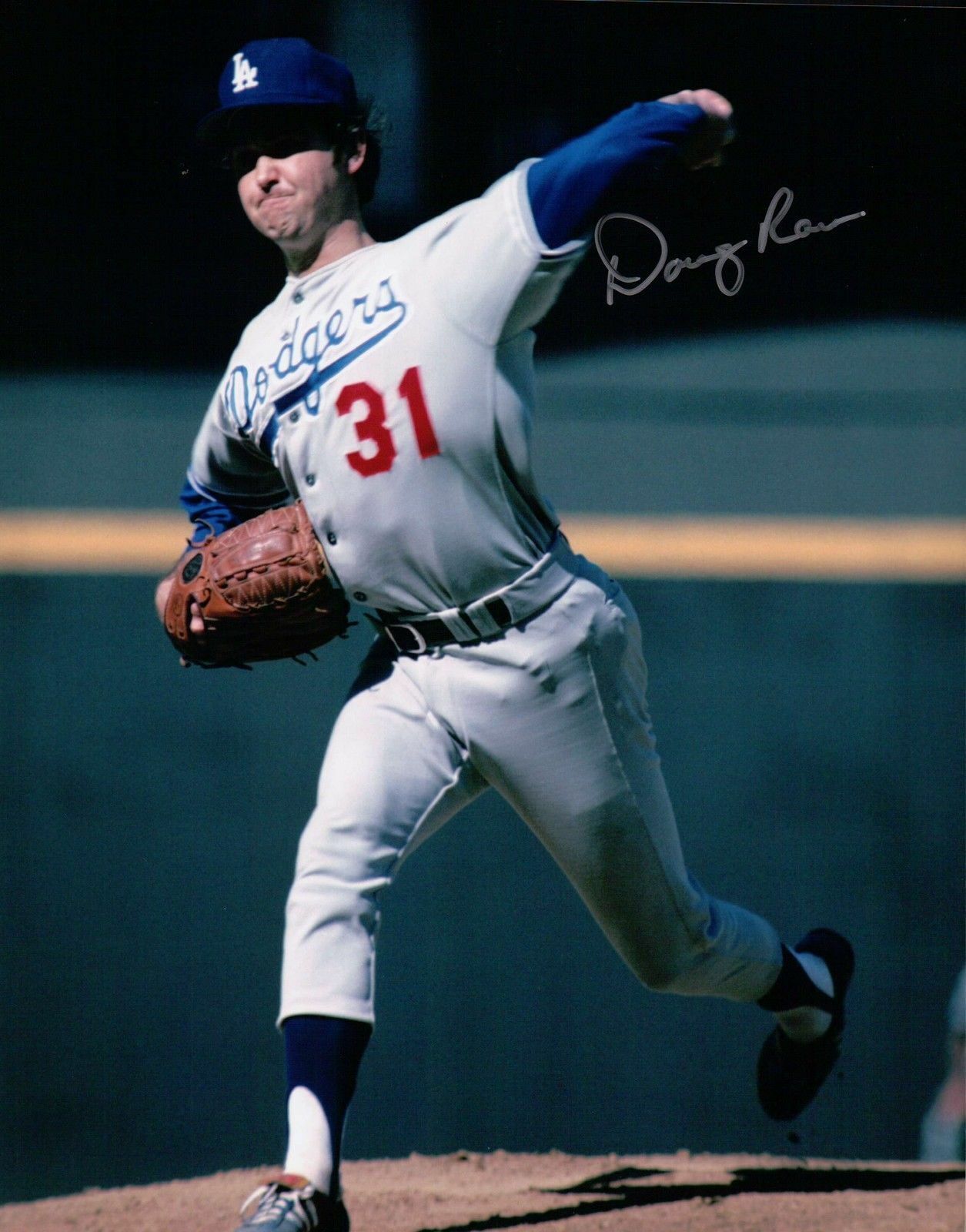 Doug Rau Signed 8X10 Photo Poster painting Autograph Dodgers Pitching Silver Right Auto COA